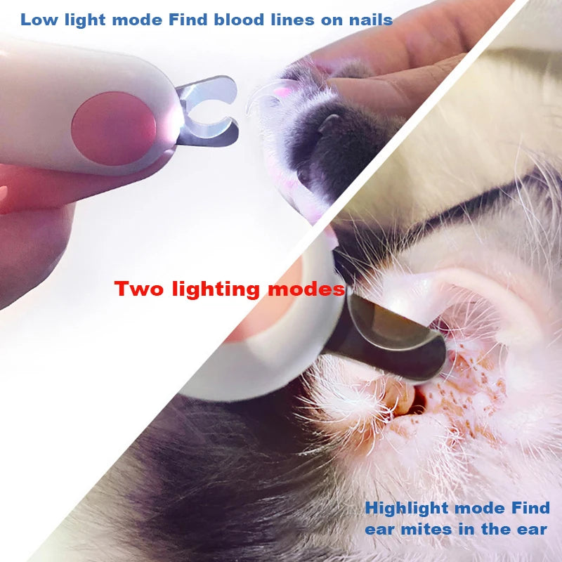 LED Pet Nail Clipper Scissors – Safe Grooming for Cats & Dogs