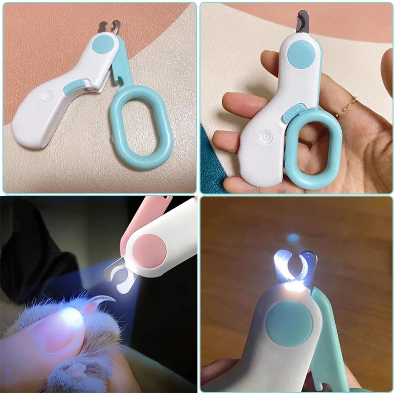LED Pet Nail Clipper Scissors – Safe Grooming for Cats & Dogs