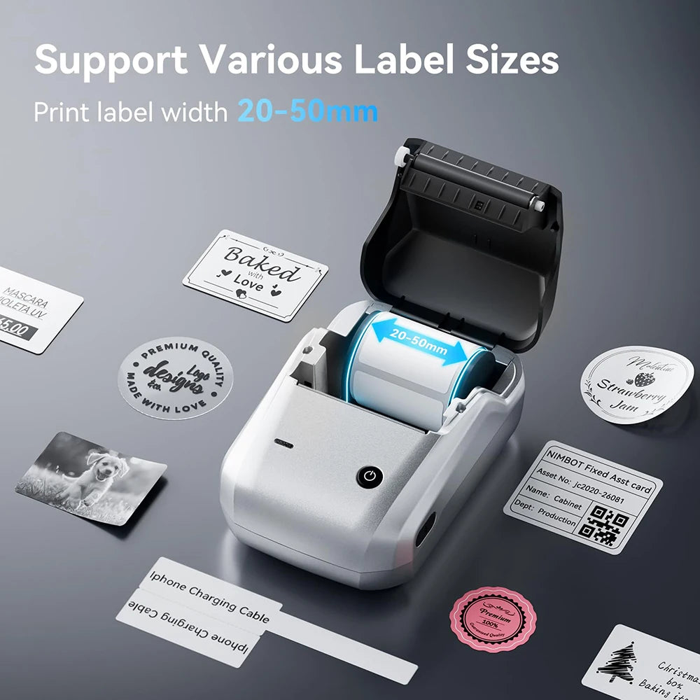 Bluetooth Thermal Label Printer – Portable 2-Inch Sticker Maker