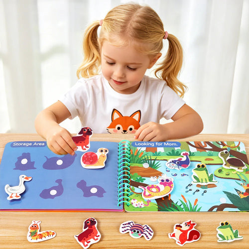 Kids Quiet Busy Sticker Book – Montessori Travel Toy