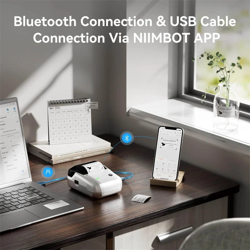 Bluetooth Thermal Label Printer – Portable 2-Inch Sticker Maker