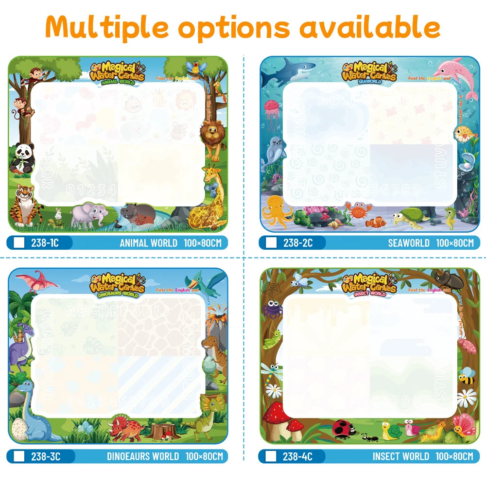 Magic Water Drawing Mat For Kids – Reusable Mess-Free Doodle Board