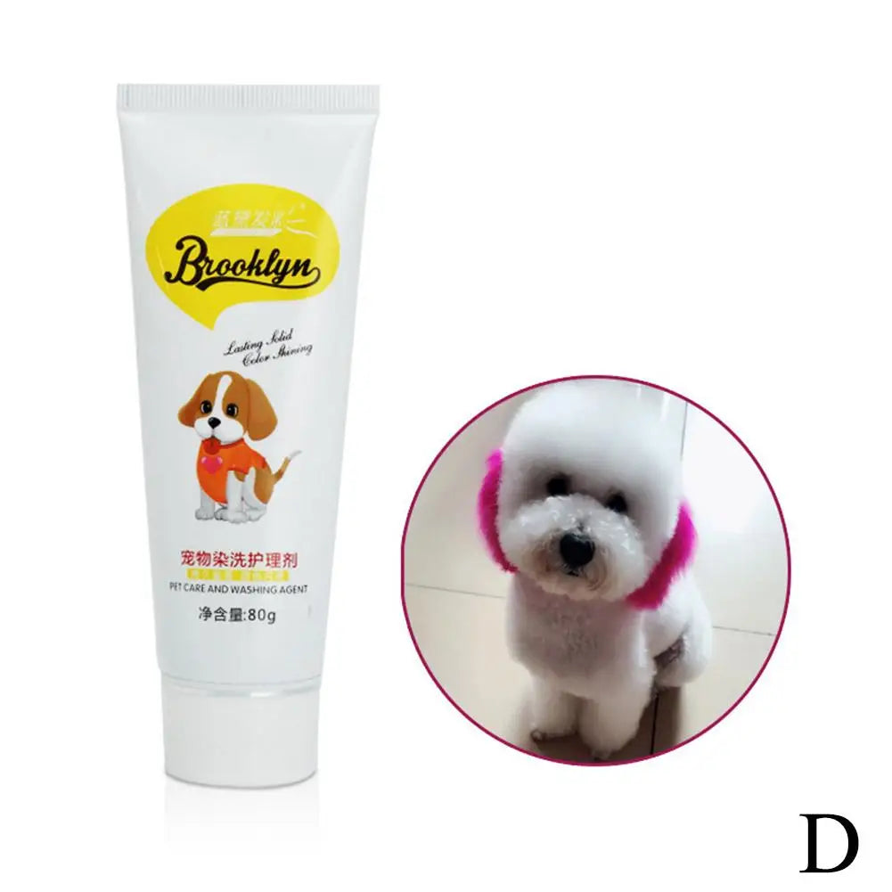 Pet Hair Dye Cream for Dogs and Cats – Bright Long-Lasting Color