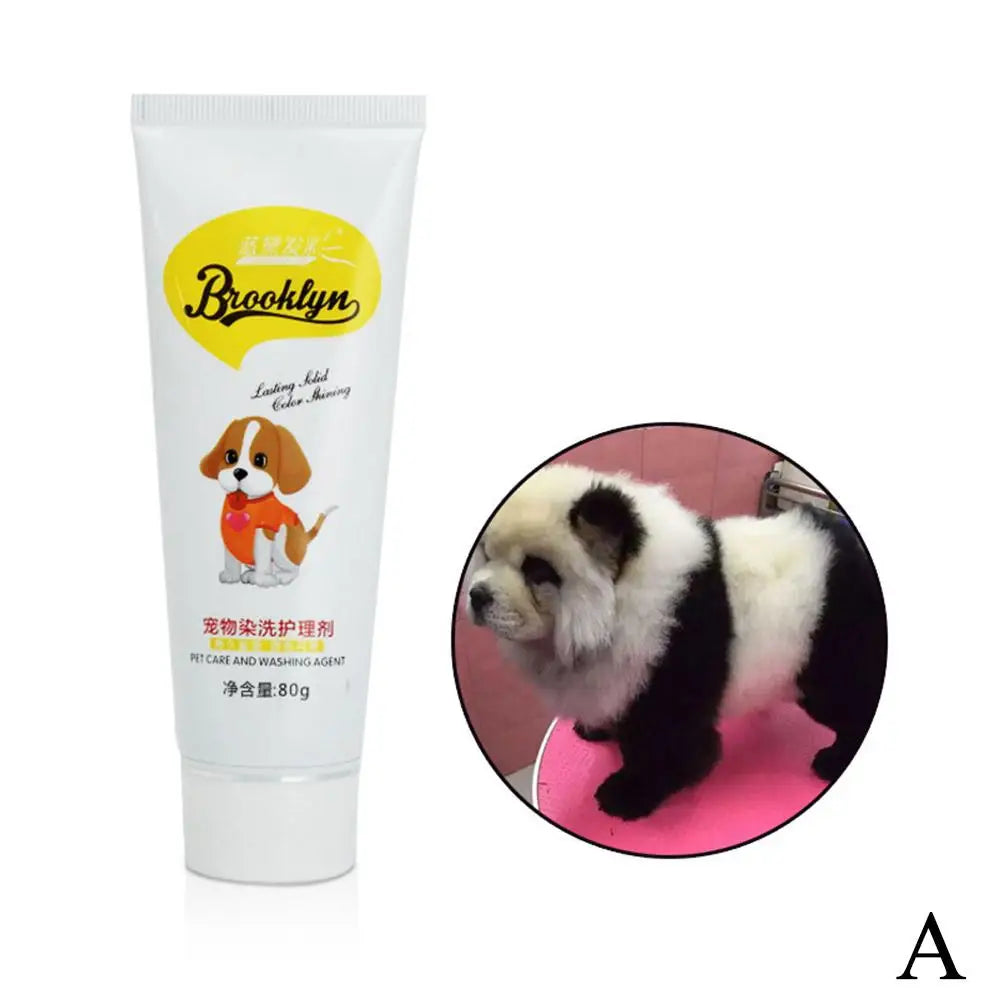 black Color Pet Hair Dye Cream for Dogs and Cats – Bright Long-Lasting Color