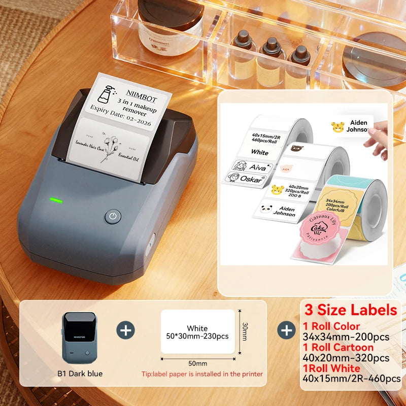 DB-Mix3 Rolls color Bluetooth Thermal Label Printer – Portable 2-Inch Sticker Maker