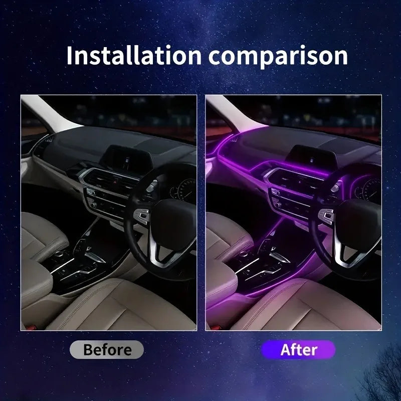 5 m LED EL Wire Car Interior Neon Ambient Strip Light