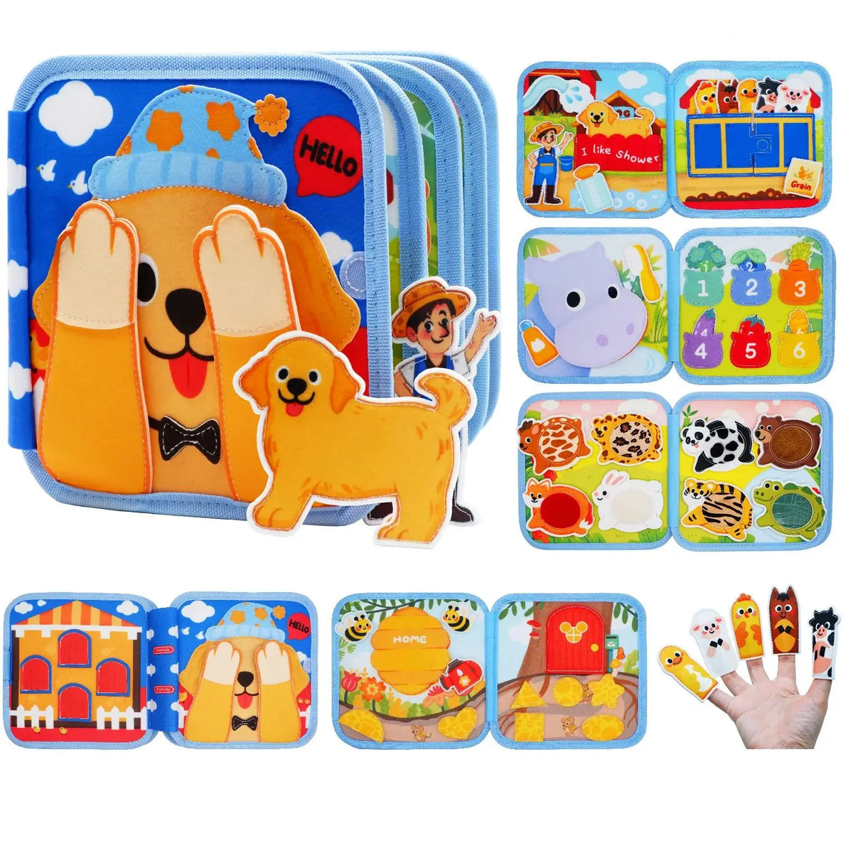 Montessori Busy Board Book for Toddlers – Sensory Learning Toy