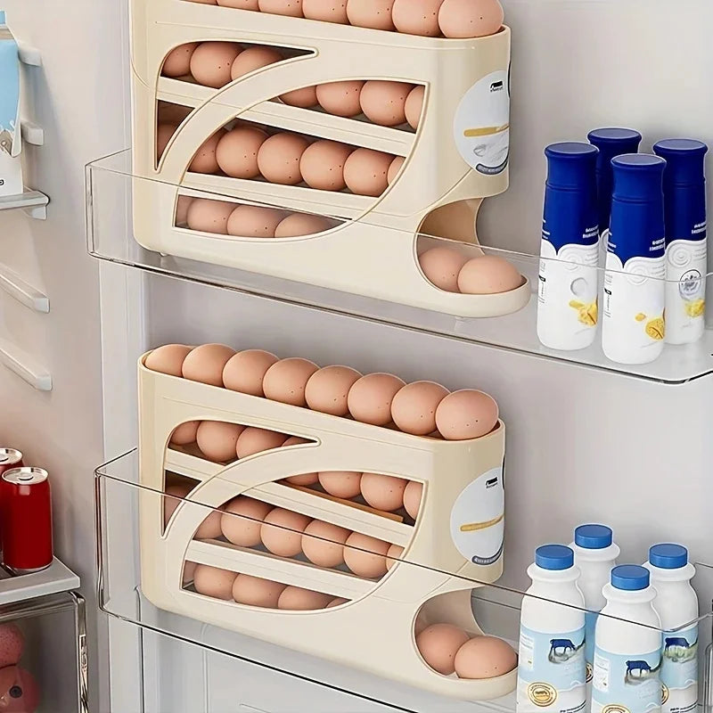 3-Tier Rolling Egg Storage Container for Fridge