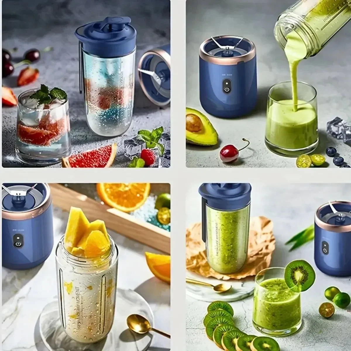 Portable USB Blender Juicer Cup 400 ml For Travel Smoothies