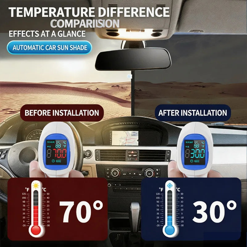 Retractable Car Sun Shade Visor – Front or Rear UV Shield