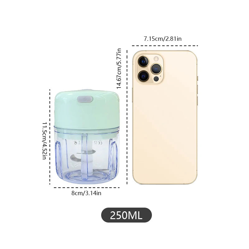 Mini Electric Garlic Chopper And Food Grinder 250 ml