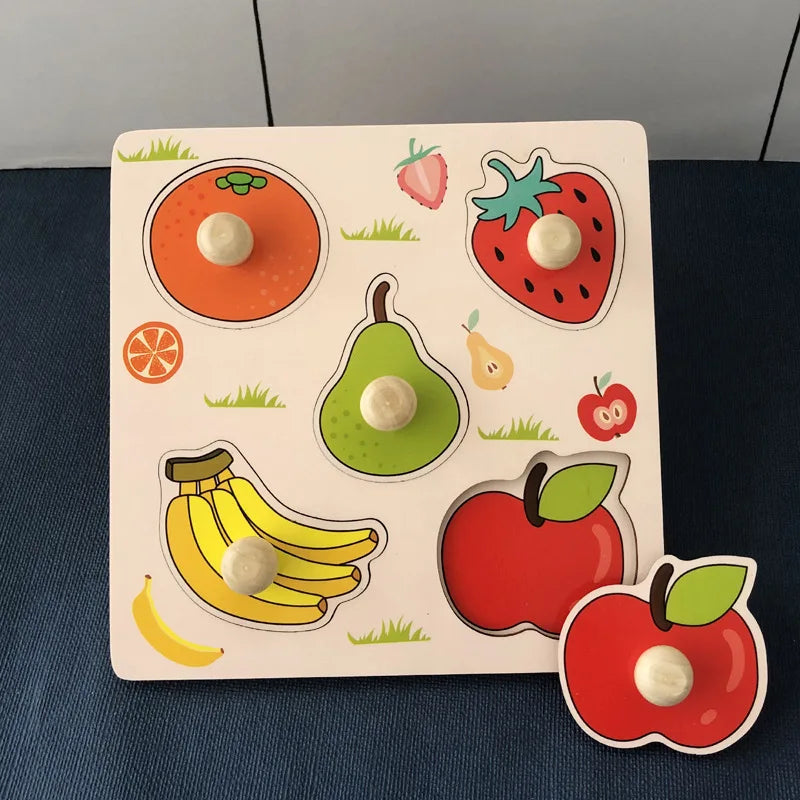 HH051 Color Montessori Wooden Shape Sorting Blocks Puzzle Toy