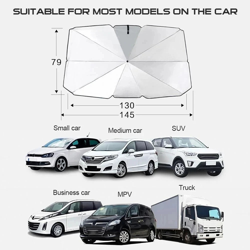 Car Windshield Sunshade Umbrella – UV-Blocking Foldable Cover