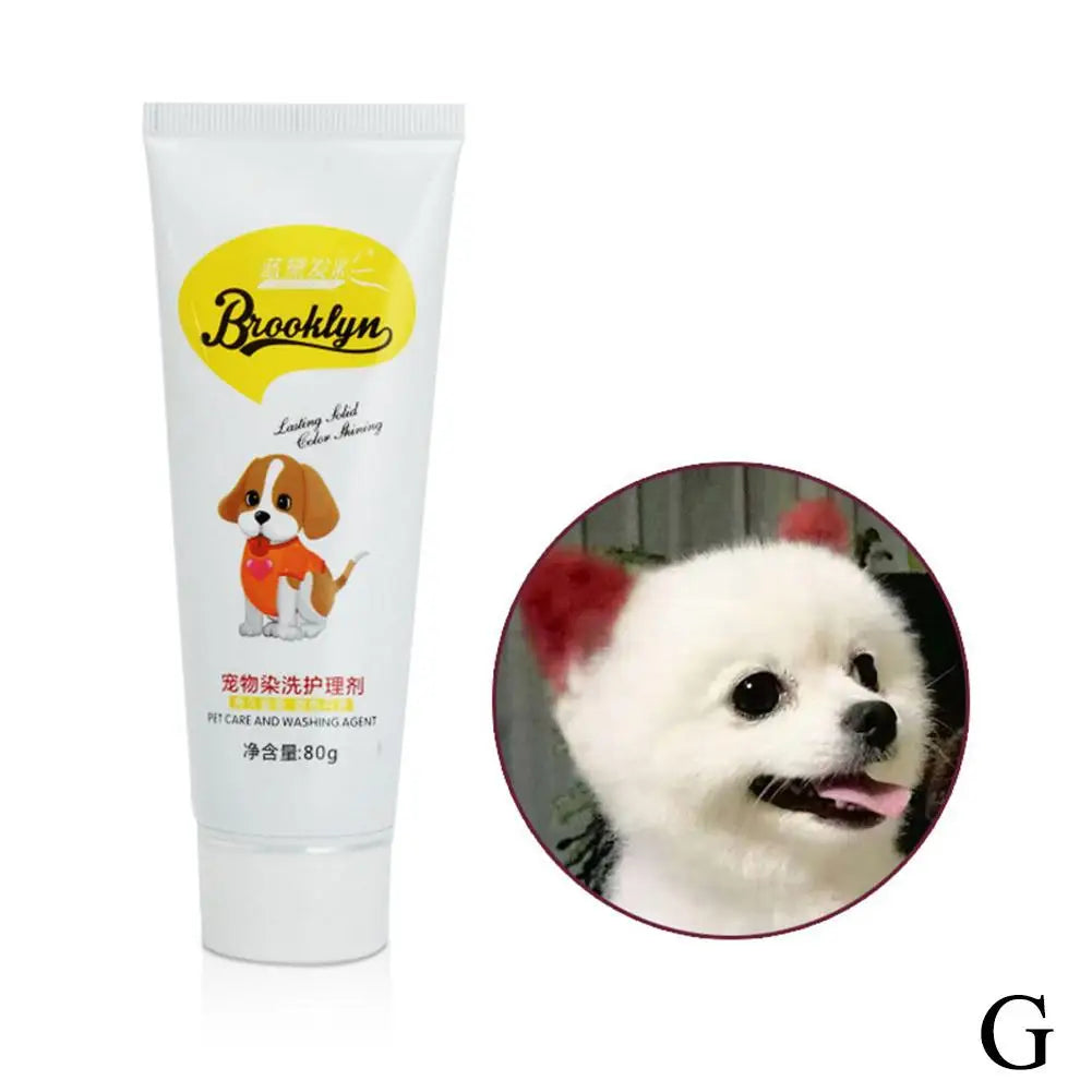 Wine Red Color Pet Hair Dye Cream for Dogs and Cats – Bright Long-Lasting Color