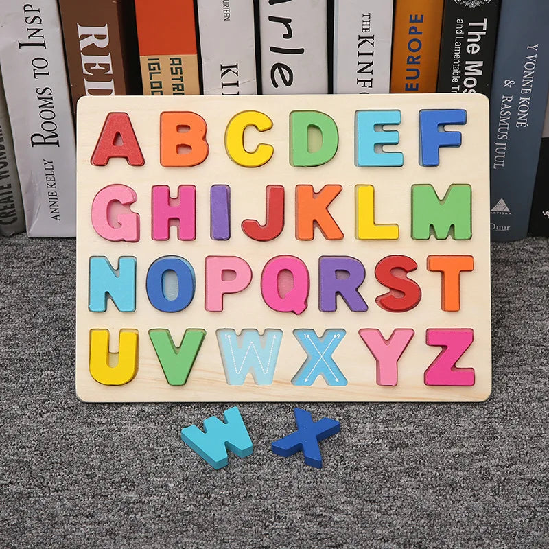 WT009 Color Montessori Wooden Shape Sorting Blocks Puzzle Toy