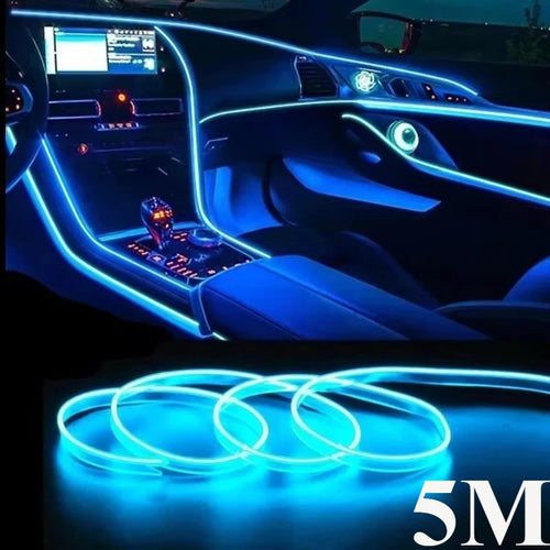 5 m LED EL Wire Car Interior Neon Ambient Strip Light