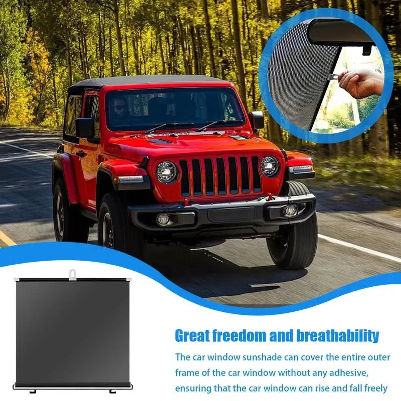 Retractable Car Sun Shade Visor – Front or Rear UV Shield