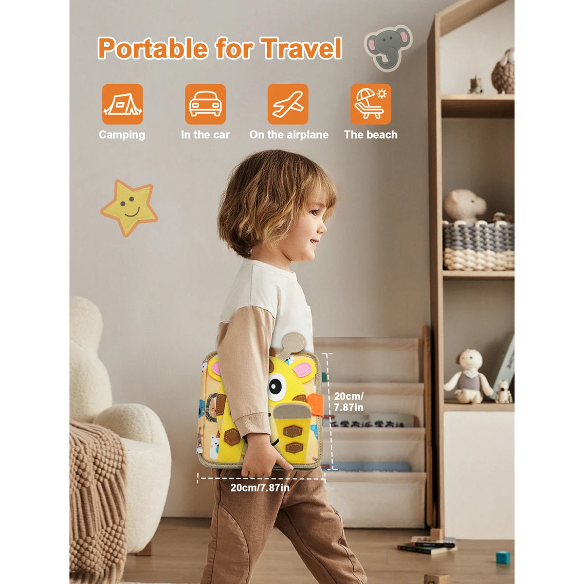 Montessori Busy Board Book for Toddlers – Sensory Learning Toy
