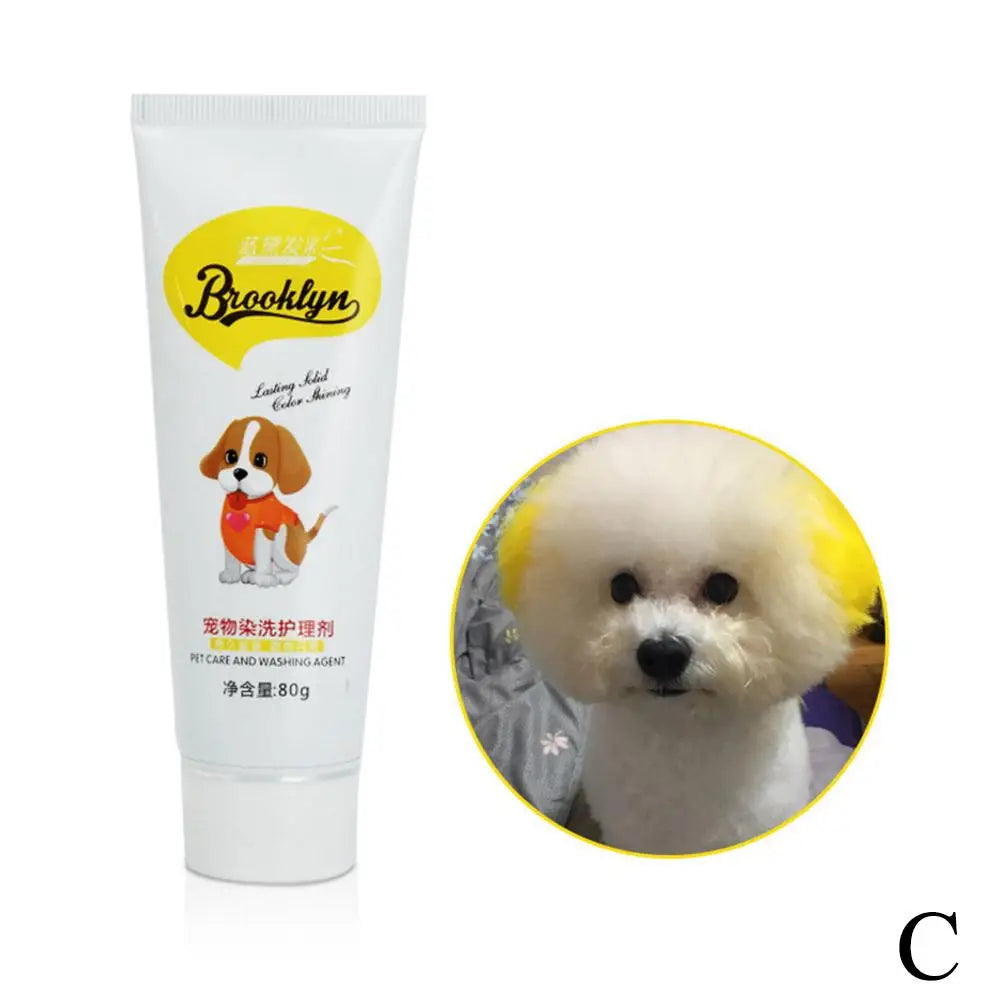 Golden Yellow Color Pet Hair Dye Cream for Dogs and Cats – Bright Long-Lasting Color