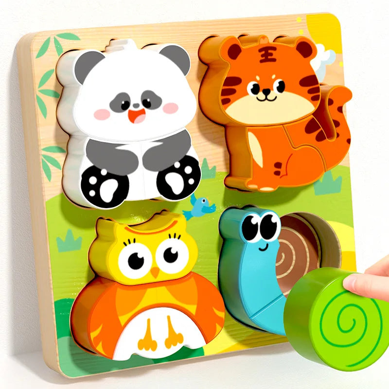XL45502 Color Montessori Wooden Shape Sorting Blocks Puzzle Toy