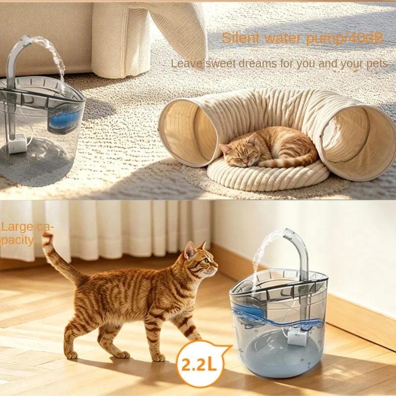 Automatic Pet Water Fountain – Quiet, Clean Flow