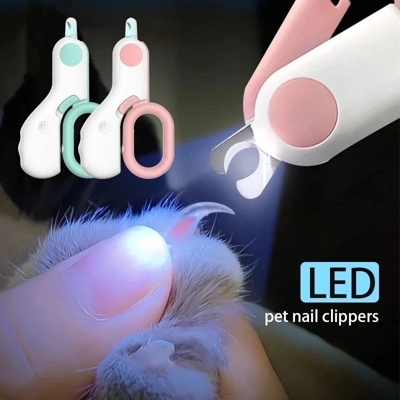 LED Pet Nail Clipper Scissors – Safe Grooming for Cats & Dogs