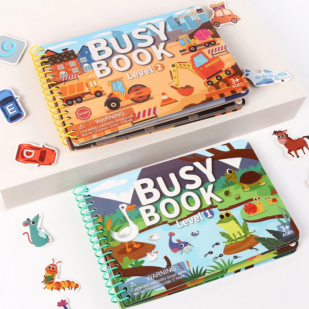 Kids Quiet Busy Sticker Book – Montessori Travel Toy