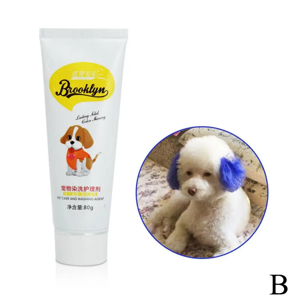 Gemstone Blue Color Pet Hair Dye Cream for Dogs and Cats – Bright Long-Lasting Color